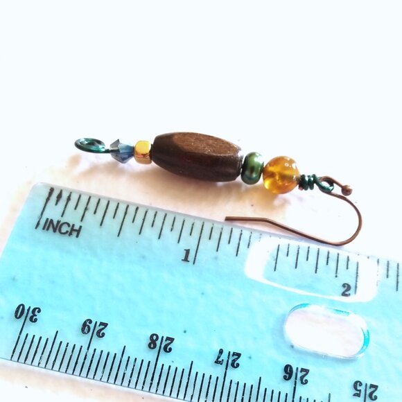 Handmade: Fall Stack Earrings! Beaded! Mixed Media ~ Each Pair is different! - Picture 5 of 6